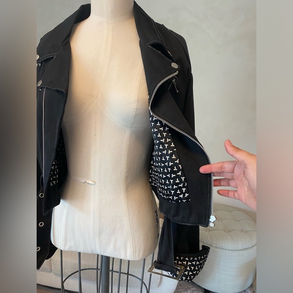 VINTAGE RARE 80s MOTO THE LABEL SPECTOR’S PAR SELECTO FRENCH BLACK JACKET SZ S - Picture 5 of 16